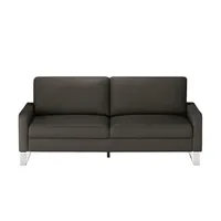 Max Schelling Ledersofa mit Kufengestell Maximum , braun , Maße (cm): B: 184 H: 86 T: 97.0