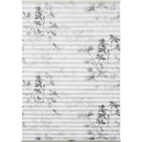 GARDINIA Plissee Bella 40 x 130 cm Blätter/weiß