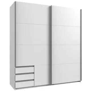 180 x 198 x 64 cm weiß mit Schubladen