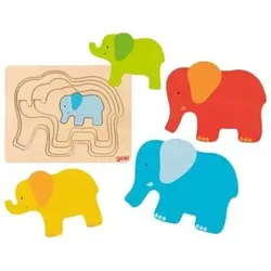 GOKI 57450 Schichtenpuzzle Elefant