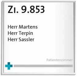 MADRID Silver Line Türschild 150, selbstklebend, Format: 150,5x150,5 mm