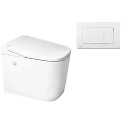 Ultimax Stand-WC mit OptimFlush-Technologie inklusive Spülkasten und Wandtaster SATOFSHFS3.B20