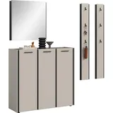 xonox.home Emil Garderobenkombination 180x190x37 cm Beige/Braun