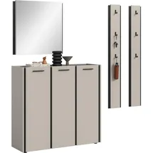 xonox.home Emil Garderobenkombination 180x190x37 cm Beige/Braun