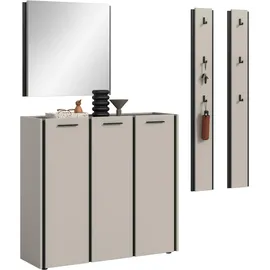 xonox.home Emil Garderobenkombination 180x190x37 cm Beige/Braun