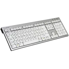 LogicKeyboard Premium Line Kabelgebunden Tastatur Deutsch, QWERTZ Grau Multimediatasten, USB-Hub,
