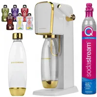 NEU Sodastream Wassersprudler Art Weiß Gold mit Flasche CO2 Zylinder Bolero