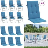 Vidaxl - Hochlehner-Auflagen 4 Stk. Melange Blau 120x50x4 cm Stoff - Hochlehner Auflagen - Gartenstuhlkissen - Outdoor Kissen - Sitzkissen - Balkon