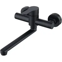 Boed Wandarmatur Für Die Küche, Edelstahl-wandarmatur, 360° Schwenkbare Küchenarmatur Für Küchenspülen, Mattschwarz