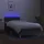 vidaXL Boxspringbett mit Matratze & LED Dunkelgrau 100x200 cm Stoff