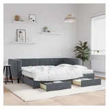 vidaXL Tagesbett 90 x 190 cm Dunkelgrau