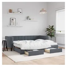 vidaXL Tagesbett 90 x 190 cm Dunkelgrau