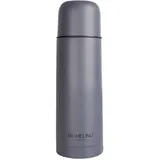 Michelino 0.5l Thermoskanne Edelstahl Doppelwandig Getränkespender Isolierkanne Kanne Kaffee Tee Teekanne Grau