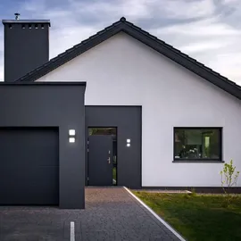 B.K.Licht Außenleuchte Metall 21,5x12x11,5 cm 1x E27 schwarz