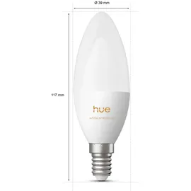 Philips LED-Leuchtmittel B39 500 lm 1 W E14 White Ambiance