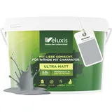 Veluxis Wandfarbe Hellgrau Blau Grau Matt Innenfarbe – Deckkraft Klasse 1, VOC-frei, Ohne Grundierung, Tropfarm – Wohnzimmer & Schlafzimmer – 2,5L (Sesame Ice Cream)