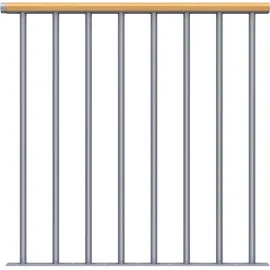 DOLLE Brüstungsgeländer Einzelstab Starter-Set in Ahorn Unterkonstruktion Perlgrau - Cork, Dublin, Basel