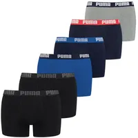 Puma Basic Boxershorts blue/black S 6er Pack