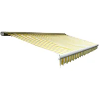Mendler Elektrische Kassetten-Markise T124, Vollkassette Volant 5x3m ~ Acryl