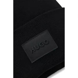 Hugo Beanie aus reiner Baumwolle Modell 'XEVON_B', Black, 1