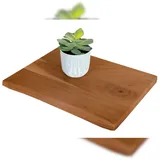 Sam Holzplatte Arya mit Echter Baumkante (einseitig), 40 x 30 cm, Akazienholz nussbaum, massiv - lackiert