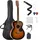 Vevor Dreadnought Akustik Gitarre 40 in / 1016 mm Anfängerpaket Erwachsene Sunburst