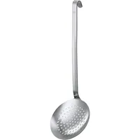 Rösle Schaumlöffel flach grob gelocht Hochwertiger Abseihlöffel mit Hakengriff, 10 cm, Edelstahl 18/10, Spülmaschinengeeignet,