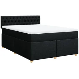 vidaXL Boxspringbett 140 x 200 cm Schwarz