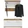 CARO-Möbel Schuhbank 90 x 40 x 34 cm Eiche/Weiß / weiß