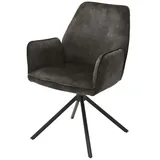 Uno Primo Esszimmerstuhl drehbar Ramina grau ¦ Maße (cm): B: 60 H: 89 T: 64.0