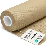 Amazinggirl Polyesterstoff wasserdicht Stoff Meterware 1 m x 160 cm - markisenstoff markisenstoffe canvas und polsterstoff möbelstoff futterstoff segeltuch und vorhangstoff Beige oeko-tex-zertifikat