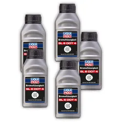 5x 250ml LIQUI MOLY 21166 Bremsflüssigkeit SL6 DOT 4 Bremse Flüssigkeit Brake
