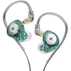 KZ EDX Pro In-Ear-Bühnenmonitor-Kopfhörer mit zwei magnetischen dynamischen Einheits-Kopfhörern, Schock-Bass-Ohrhörern No Mic cyanblau