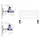 Sapho COMPACT Anschlussventil-Handset, eckig, Chrom - Silber