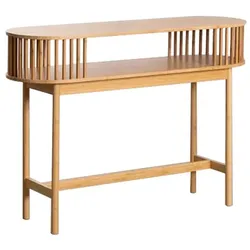 Konsolentisch Bambus SR91 Divit Beistelltisch Konsole mit 2 Ablagen NEW