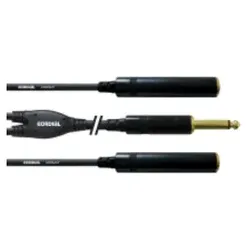 Cordial Audio-Splitter - Mono-Stecker weiblich zu Mono-Stecker männlich