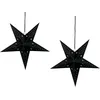 Wanddekoration 2er Set LED MOTTI Stern 45 cm Schwarz