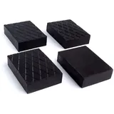 Generisch 4-STK Gummiklotz/Gummiblock für Hebebühne, Rangierheber, Wagenheber, Grubenheber (160x120x80cm) - Schwarz - Gummi - Auto - UTILITY_JACK - 1 Jahr EU-Spareteilverfügbarkeit