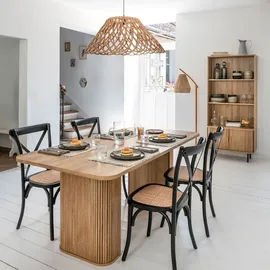 Atmosphera Esstisch Colva Furnier mit Holzeffekt - L.180 cm