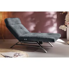 KAWOLA Relaxliege AMERIVA Polyester 80 x 110 x 158 cm Schwarz mit Kissen und Kopfteil