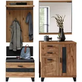 Linea Natura Garderobenkombination Set PERSIKO 170x199x38 grau