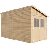 TIMBELA Anbau-Gartenhaus 2,95 x 2,72 m Beige