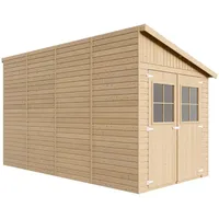 TIMBELA Anbau-Gartenhaus 2,95 x 2,72 m Beige