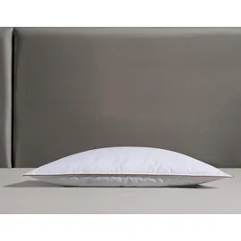 RIBECO Kalle Gänsefederkopfkissen 80 x 80 cm Weiß
