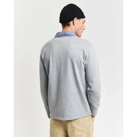 GANT 2004082 Langarm-polo - Grey melange), - M