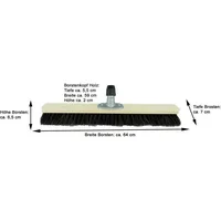 Novaliv Besen 60 cm Schwarz 2 St.