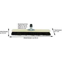 Novaliv Besen 60 cm Schwarz 2 St.