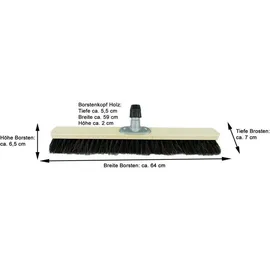 Novaliv Besen 60 cm Schwarz 2 St.