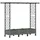 vidaXL Hochbeet mit Rankgitter und Dach 164 x 40 x 127 cm Hellgrau