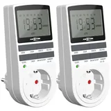 Ansmann - 2x Digitale Wochenzeitschaltuhr, Lcd-display 3680w, 10 Schaltzeiteiten